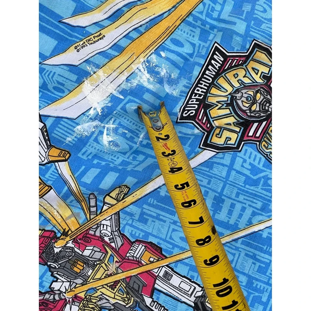 Vintage 1994 Superhuman Samurai Syber-Squad‎ Twin Sheet Set 3pc DIC Tsuburaya